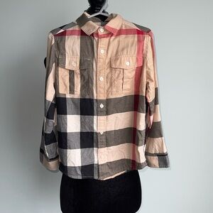 Burberry classic check shirt.